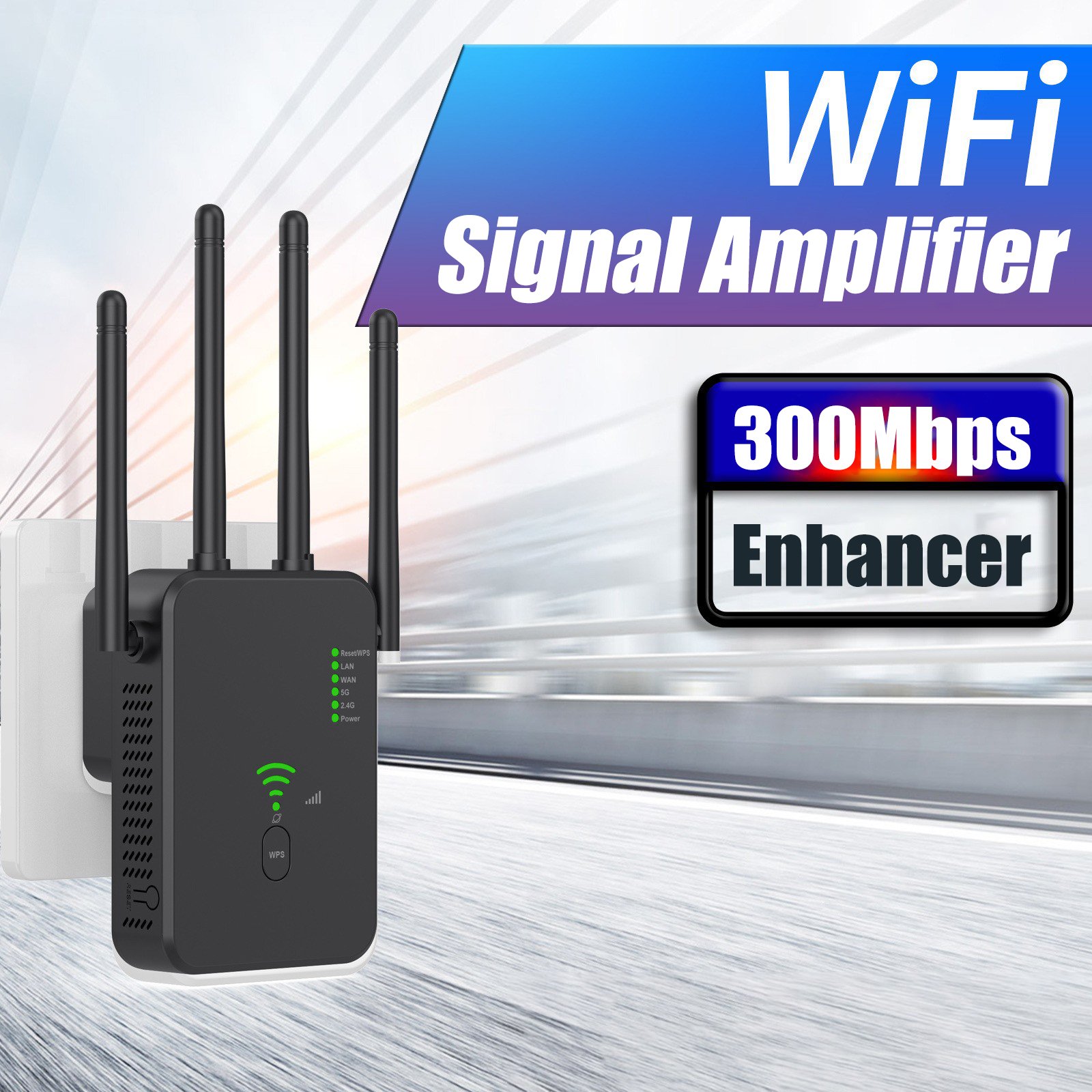 WPS Button 300Mb Wifi Repeater Wifi Extender Signal Booster For Home Dual Band